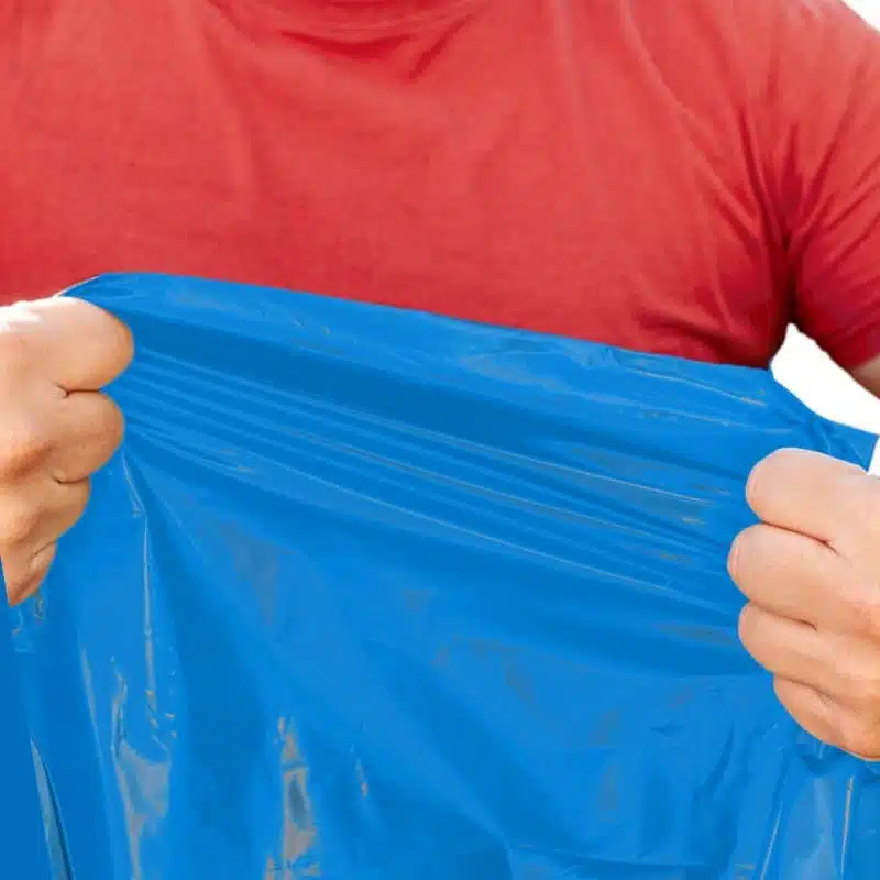 sacchi in plastica robusti resistenti colore blu